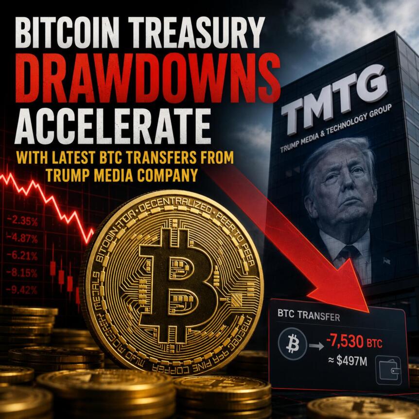 Bitcoin Treasury Drawdowns Accelerate With Latest BTC Transfers From Trump Media Company Bitcoin Treasury Drawdowns Accelerate With Latest Btc Transfers From Trump Media Company