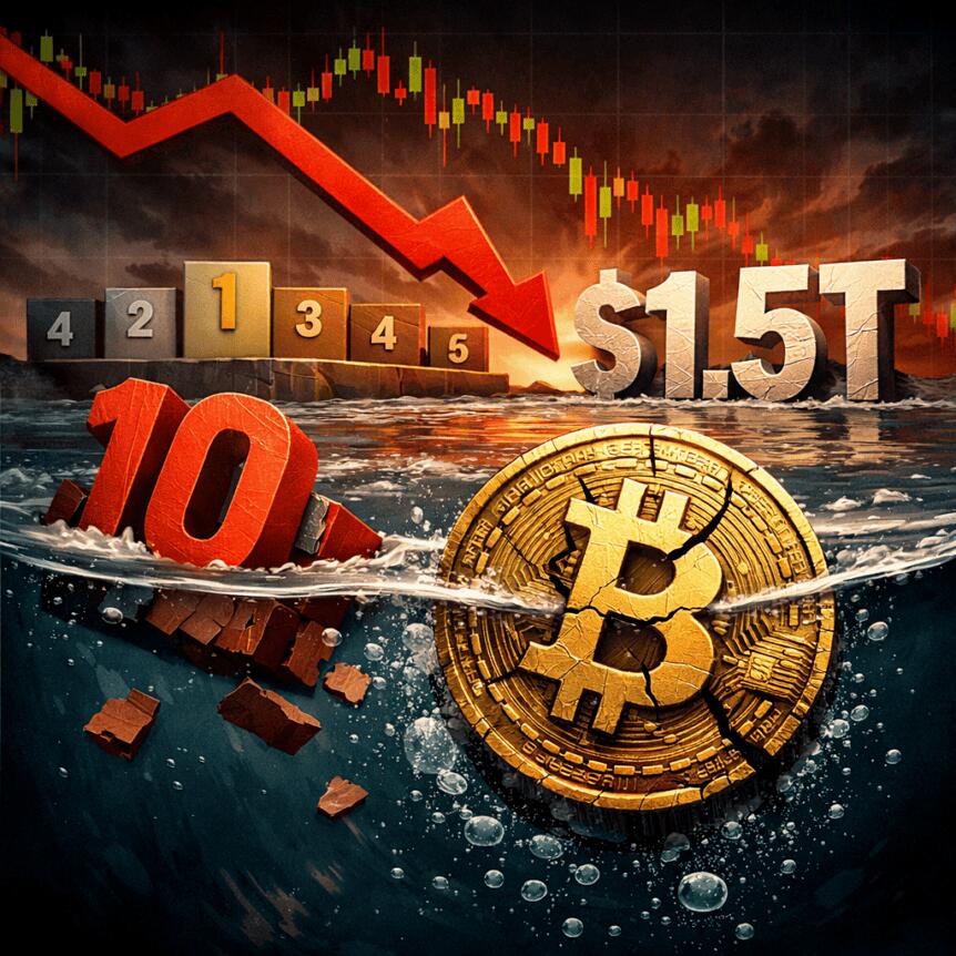 Bitcoin Exits Top-10 By Market Cap As Crypto Cap Sinks Under $1.5t