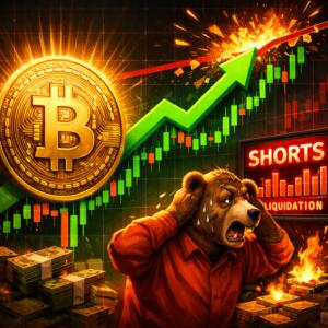 Bitcoin Hits $77k; Shorts Pressured As Rallies Run Without Caps