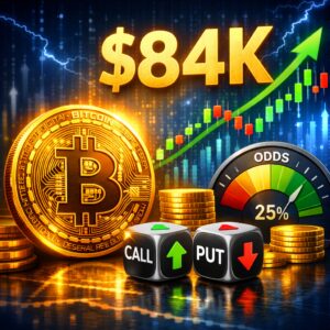 Bitcoin Rally Persists As Options Imply 25% Odds Of $84k In May