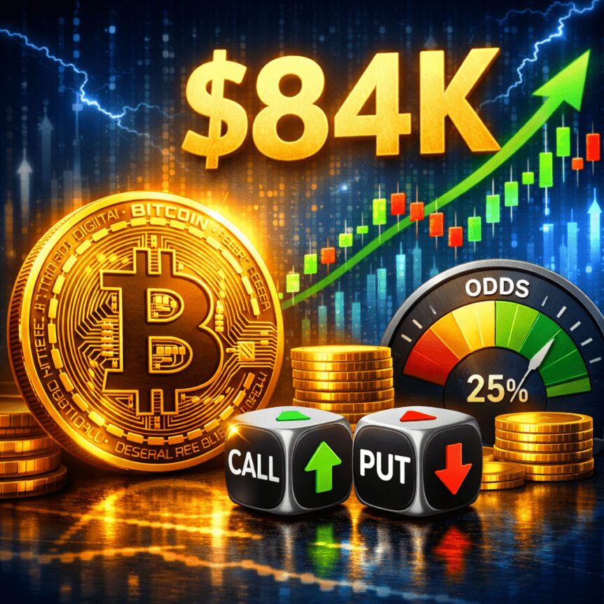Bitcoin Rally Persists As Options Imply 25% Odds Of $84k In May
