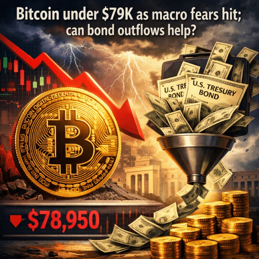Bitcoin Under $79k As Macro Fears Hit; Can Bond Outflows Help?