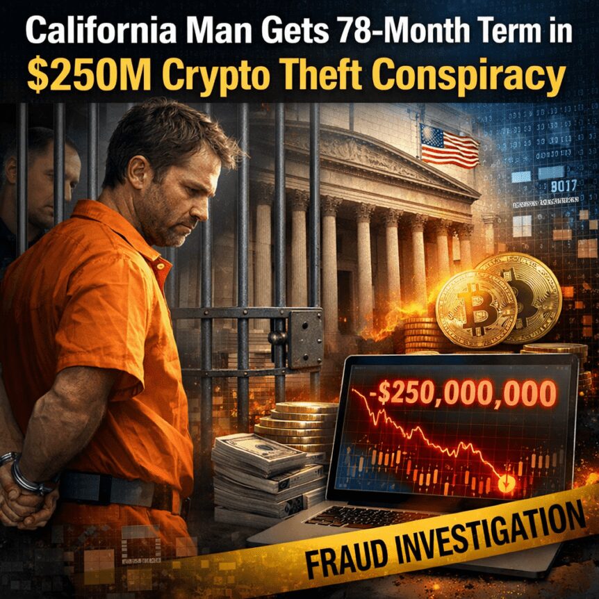California Man Gets 78-Month Term In $250m Crypto Theft Conspiracy