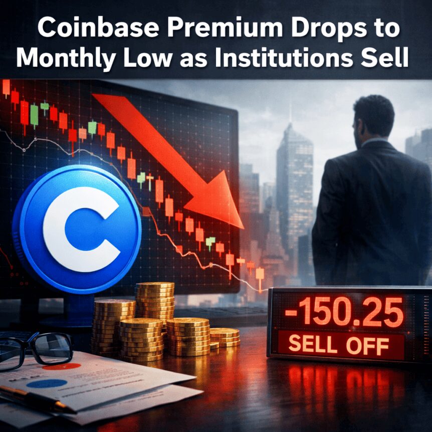 Coinbase Premium Drops To Monthly Low As Institutions Sell