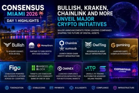 Consensus Miami Day 1 Highlights: Bullish, Kraken, Chainlink And More Unveil Major Crypto Initiatives