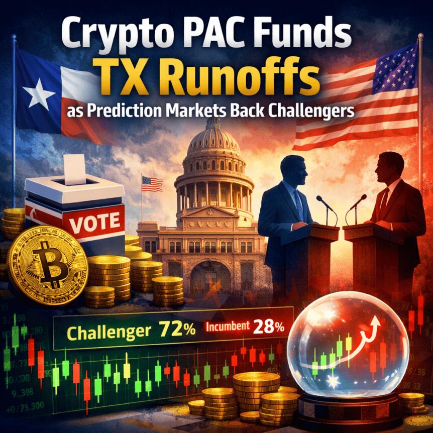 Crypto PAC Funds TX Runoffs as Prediction Markets Back Challengers Crypto Pac Funds Tx Runoffs As Prediction Markets Back Challengers
