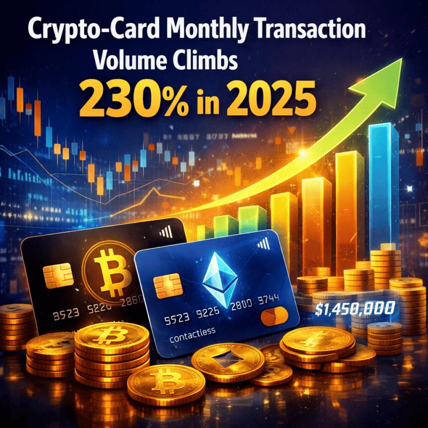 Crypto-card monthly transaction volume climbs 230% in 2025 Crypto-Card Monthly Transaction Volume Climbs 230% In 2025