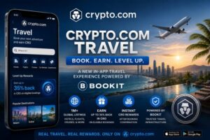 Crypto.com Expands Real-World Crypto Utility With Launch Of Crypto.com Travel Powered By Bookit
