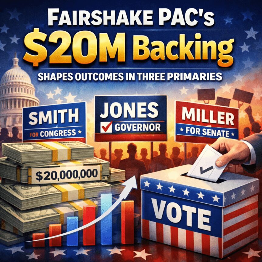 Fairshake PAC’s $20M backing shapes outcomes in three primaries Fairshake Pac's $20m Backing Shapes Outcomes In Three Primaries