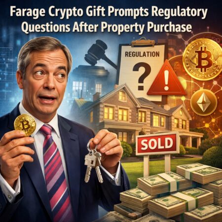 Farage Crypto Gift Prompts Regulatory Questions After Property Purchase
