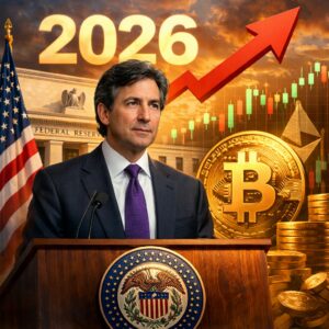Fed chair Warsh takes helm as 2026 rate rise eyed by crypto markets Fed Chair Warsh Takes Helm As 2026 Rate Rise Eyed By Crypto Markets
