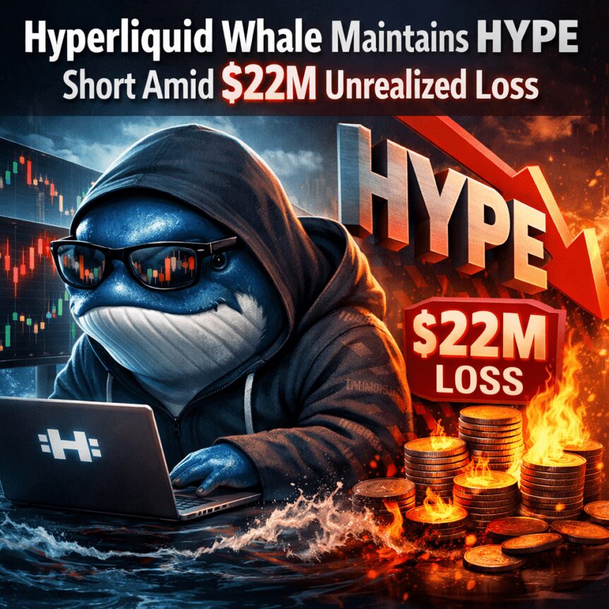 Hyperliquid Whale Maintains Hype Short Amid $22m Unrealized Loss
