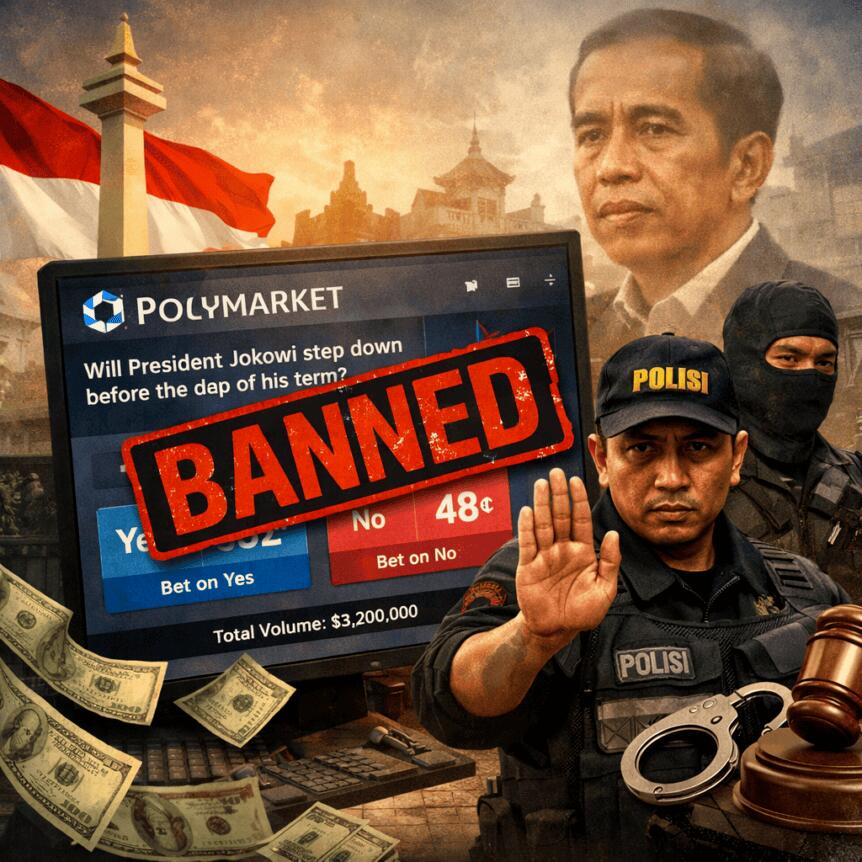 Indonesia Clamps Down on Polymarket Over President’s Exit Bets Indonesia Clamps Down On Polymarket Over President's Exit Bets