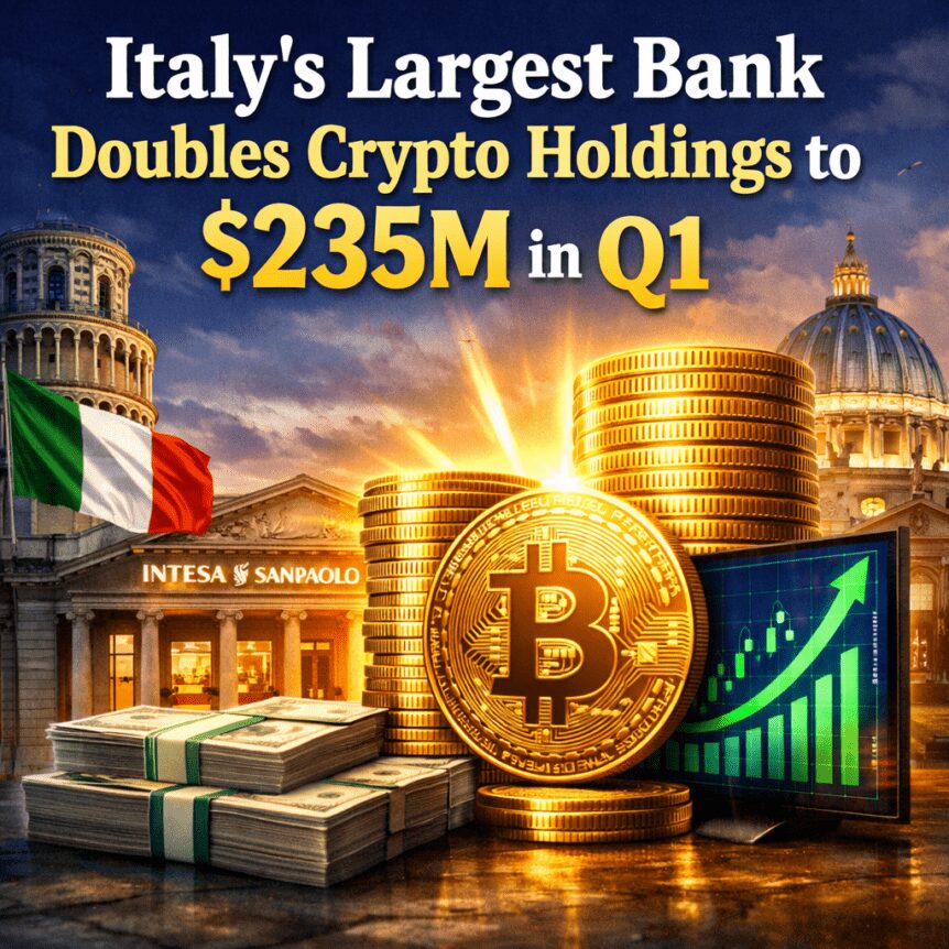 Italy's Largest Bank Doubles Crypto Holdings To $235m In Q1