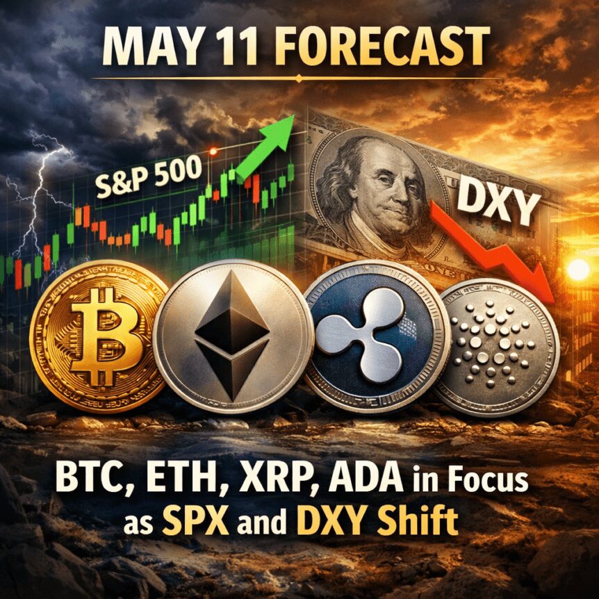 May 11 Forecast: Btc, Eth, Xrp, Ada In Focus As Spx And Dxy Shift