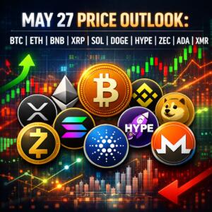 May 27 Price Outlook: Btc, Eth, Bnb, Xrp, Sol, Doge, Hype, Zec, Ada, Xmr