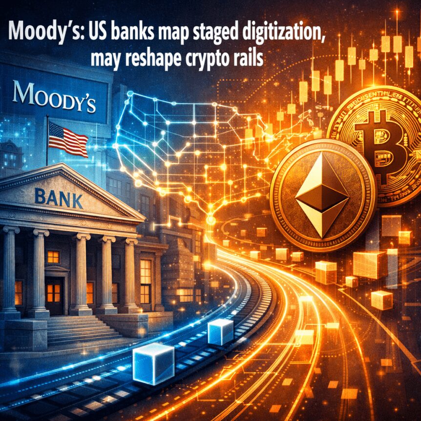 Moody’s: US banks map staged digitization, may reshape crypto rails Moody's: Us Banks Map Staged Digitization, May Reshape Crypto Rails