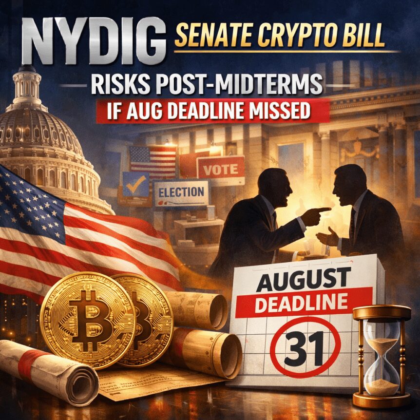 NYDIG Senate crypto bill risks post-midterms if Aug deadline missed Nydig Senate Crypto Bill Risks Post-Midterms If Aug Deadline Missed