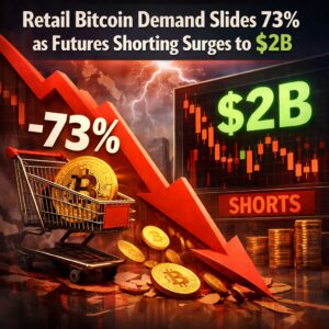 Retail Bitcoin Demand Slides 73% as Futures Shorting Surges to $2B Retail Bitcoin Demand Slides 73% As Futures Shorting Surges To $2b