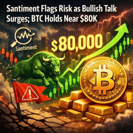 Santiment Flags Risk As Bullish Talk Surges; Btc Holds Near $80k