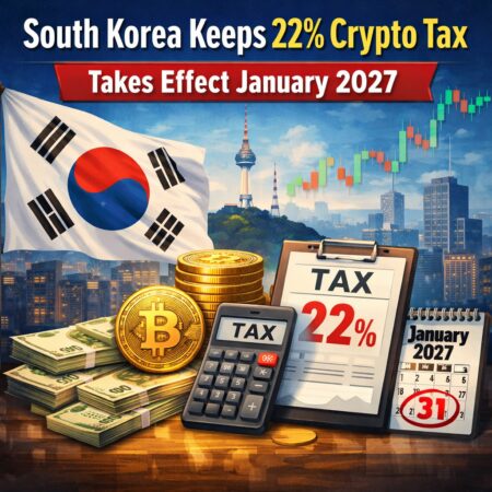 South Korea Keeps 22% Crypto Tax, Takes Effect January 2027