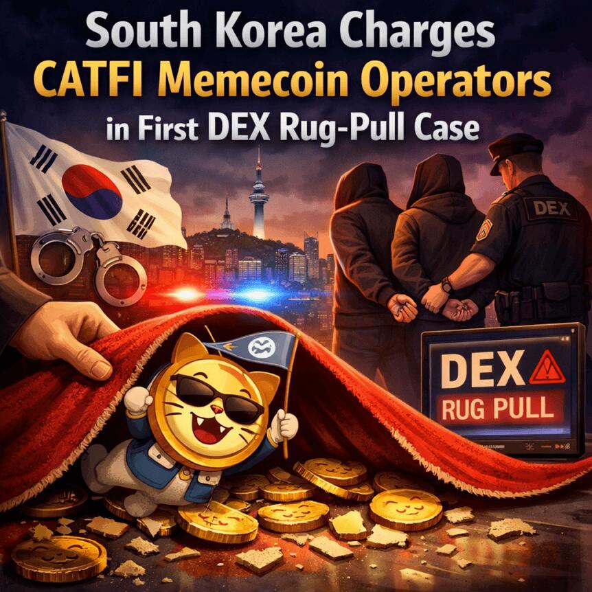South Korea charges CATFI memecoin operators in first DEX rug-pull case South Korea Charges Catfi Memecoin Operators In First Dex Rug-Pull Case