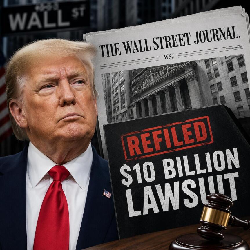 Trump Refiles $10 Billion Lawsuit Against Wall Street Journal Trump Refiles $10 Billion Lawsuit Against Wall Street Journal