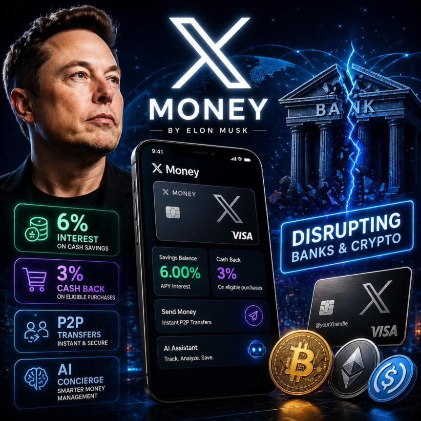 X Money By Elon Musk: 6% Interest Could Disrupt Banks And Crypto