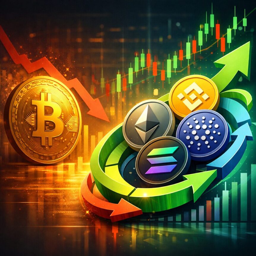 Altcoin Rotation Speculations Surge As Bitcoin Dominance Fades During Crypto Rec