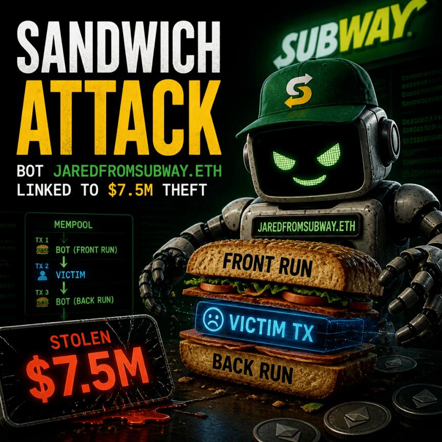‘sandwich Attack’ Bot Jaredfromsubway.eth Linked To $7.5m Theft