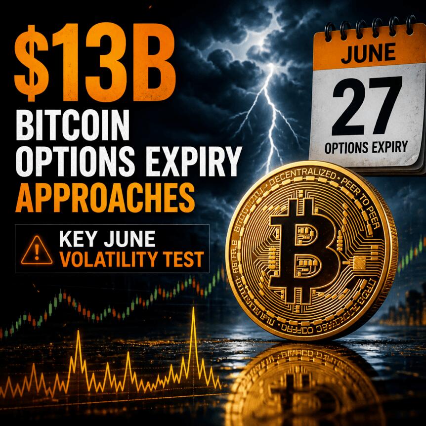 $13b Bitcoin Options Expiry Approaches: Key June Volatility Test