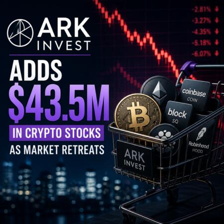Ark Invest Adds $43.5m In Crypto Stocks As Market Retreats