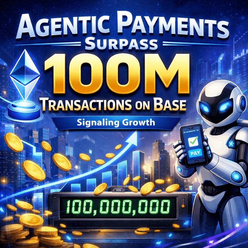 Agentic Payments Surpass 100M Transactions on Base, Signaling Growth Agentic Payments Surpass 100m Transactions On Base, Signaling Growth