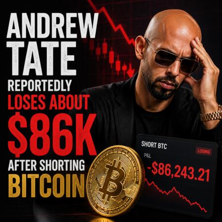Andrew Tate Reportedly Loses About $86k After Shorting Bitcoin