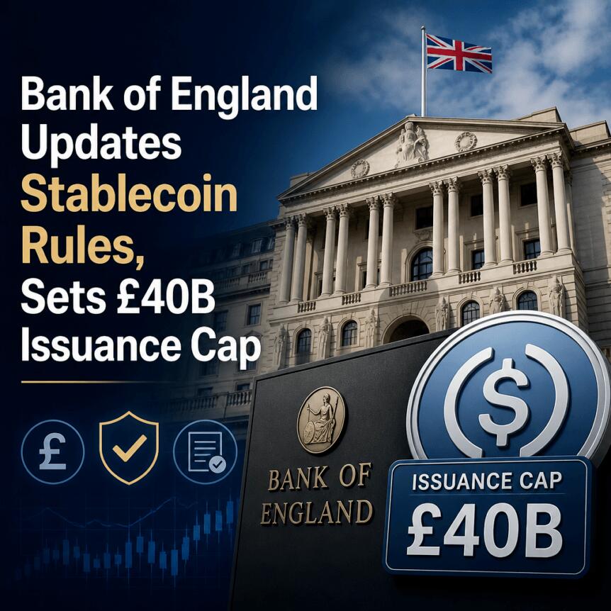 Bank of England Updates Stablecoin Rules, Sets £40B Issuance Cap Bank Of England Updates Stablecoin Rules, Sets £40b Issuance Cap