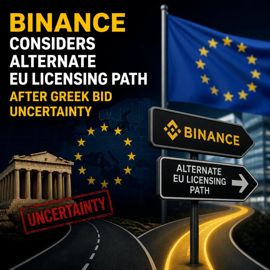 Binance Considers Alternate Eu Licensing Path After Greek Bid Uncertainty