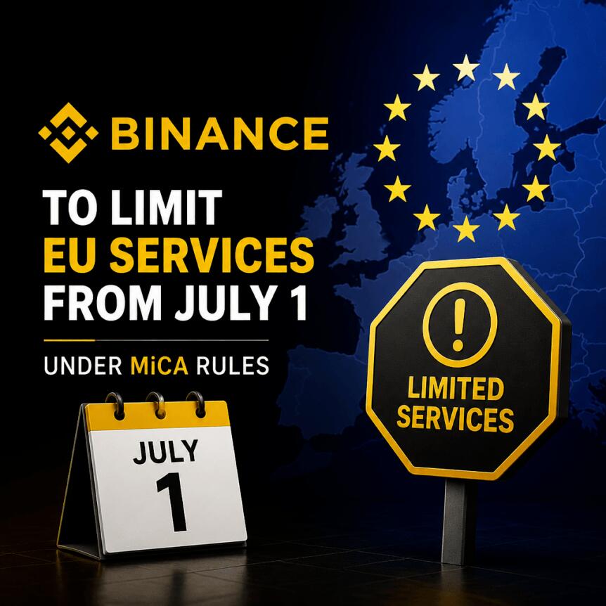Binance To Limit Eu Services From July 1 Under Mica Rules