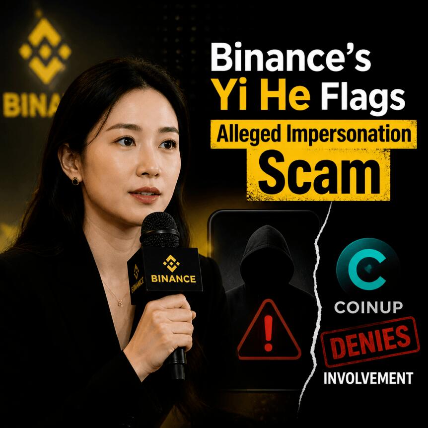 Binance’s Yi He Flags Alleged Impersonation Scam, CoinUp Denies Involvement Binance’s Yi He Flags Alleged Impersonation Scam, Coinup Denies Involvement