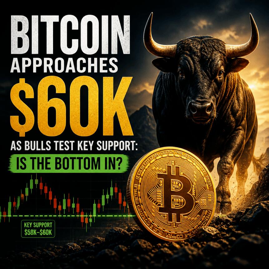 Bitcoin Approaches $60K as Bulls Test Key Support: Is the Bottom In?