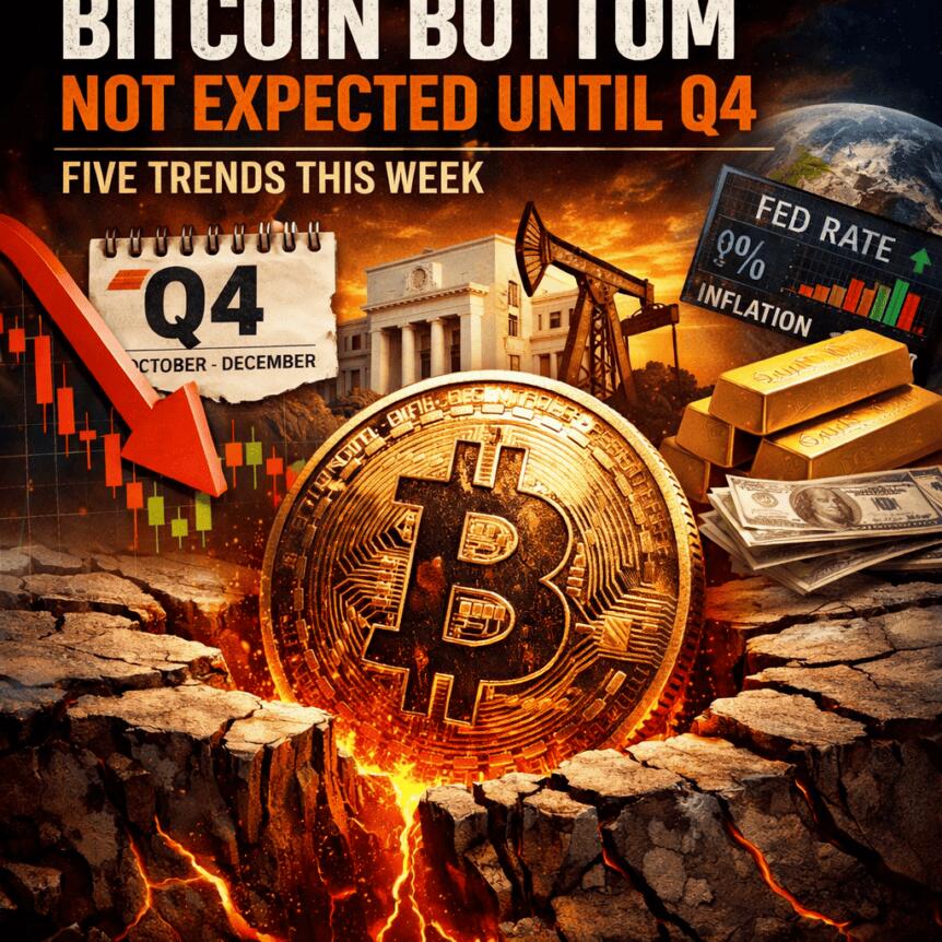 Bitcoin Bottom Not Expected Until Q4, Five Trends This Week Bitcoin Bottom Not Expected Until Q4, Five Trends This Week
