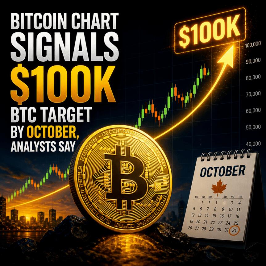 Bitcoin Chart Signals $100K BTC Target by October, Analysts Say Bitcoin Chart Signals $100k Btc Target By October, Analysts Say