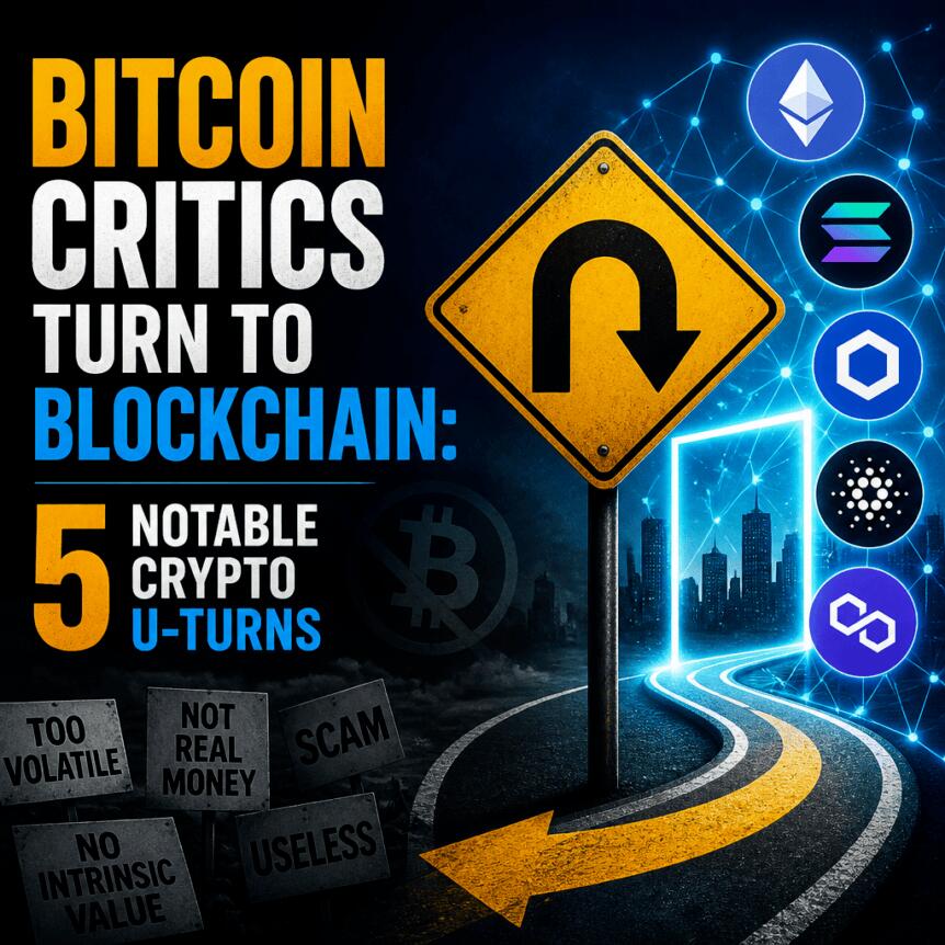 Bitcoin Critics Turn To Blockchain: 5 Notable Crypto U-Turns