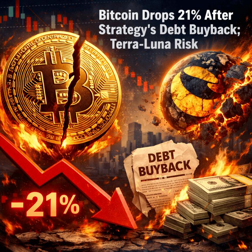 Bitcoin Drops 21% After Strategy's Debt Buyback; Terra-Luna Risk
