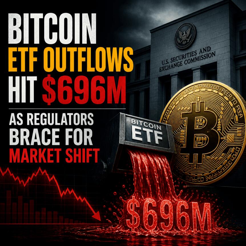 Bitcoin Etf Outflows Hit $696m As Regulators Brace For Market Shift