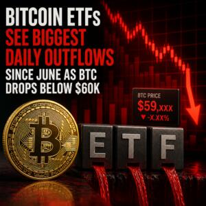 Bitcoin Etfs See Biggest Daily Outflows Since June As Btc Drops Below $60k