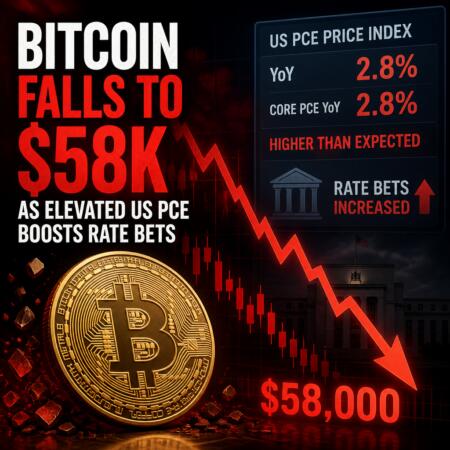 Bitcoin Falls To $58k As Elevated Us Pce Boosts Rate Bets