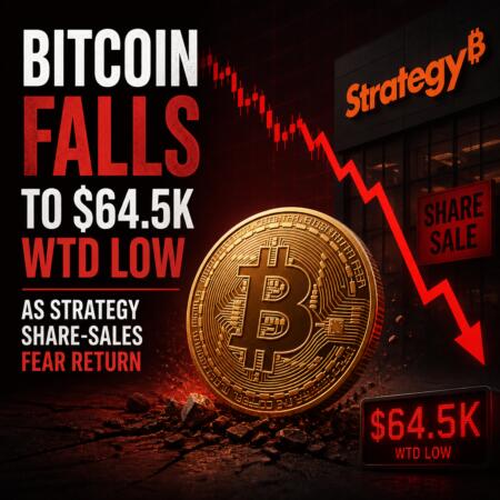 Bitcoin Falls to $64.5K WTD Low as Strategy Share-Sales Fear Return Bitcoin Falls To $64.5k Wtd Low As Strategy Share-Sales Fear Return