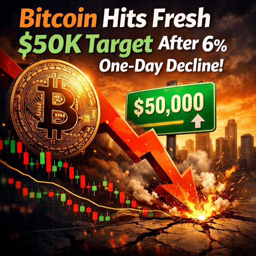 Bitcoin Hits Fresh $50K Target After 6% One-Day Decline Bitcoin Hits Fresh $50k Target After 6% One-Day Decline