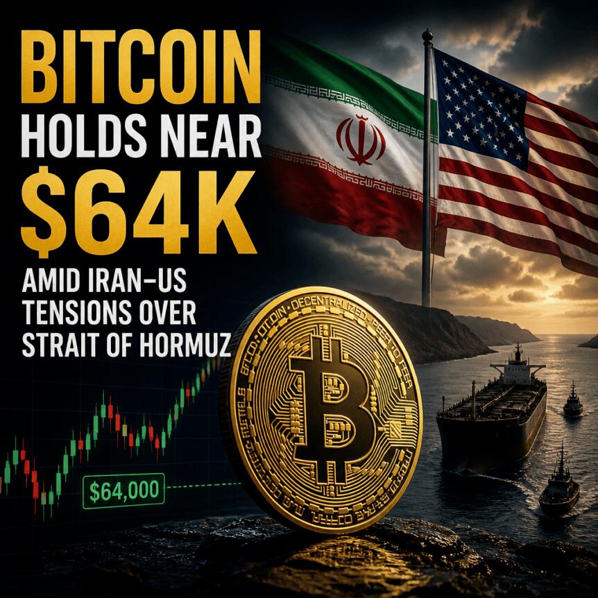 Bitcoin Holds Near $64k Amid Iran–us Tensions Over Strait Of Hormuz