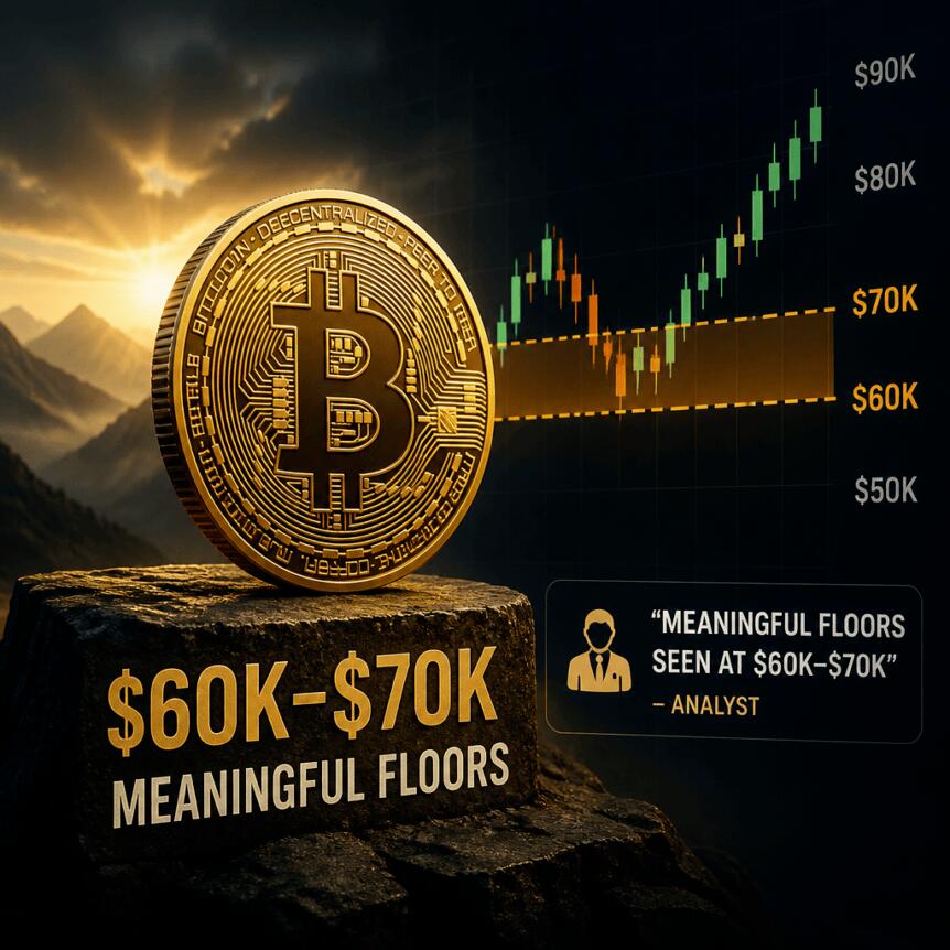 Bitcoin “meaningful Floors” Seen At $60k–$70k, Analyst Says